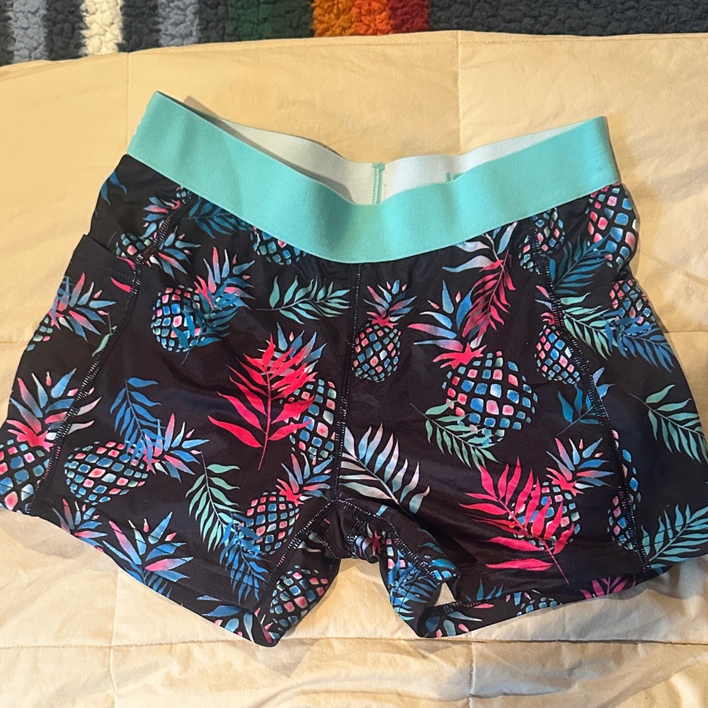 Tropical Print Women's Athletic Shorts